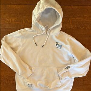 GOAT USA White Hoodie with Embroidered Logo